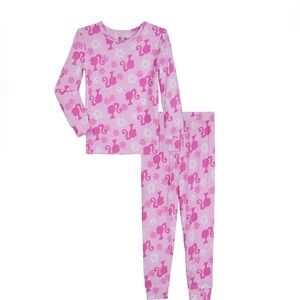 Barbie Toddler Long Sleeve Top and Pants, 2-Piece Pajama Set, Sizes 4T